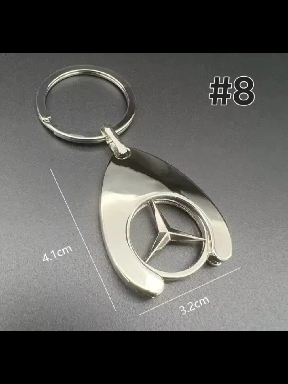 One Mercedes Benz metal sleek keychain choose one of 8 Styles Available